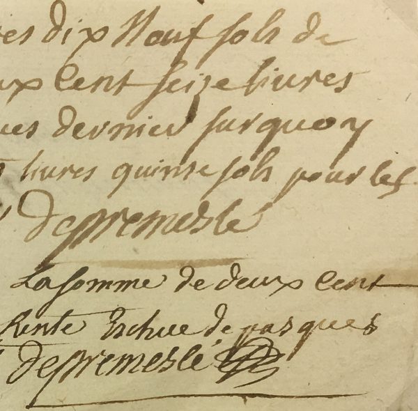Manuscripts Original Art - Receipt, Louis XV, 1759