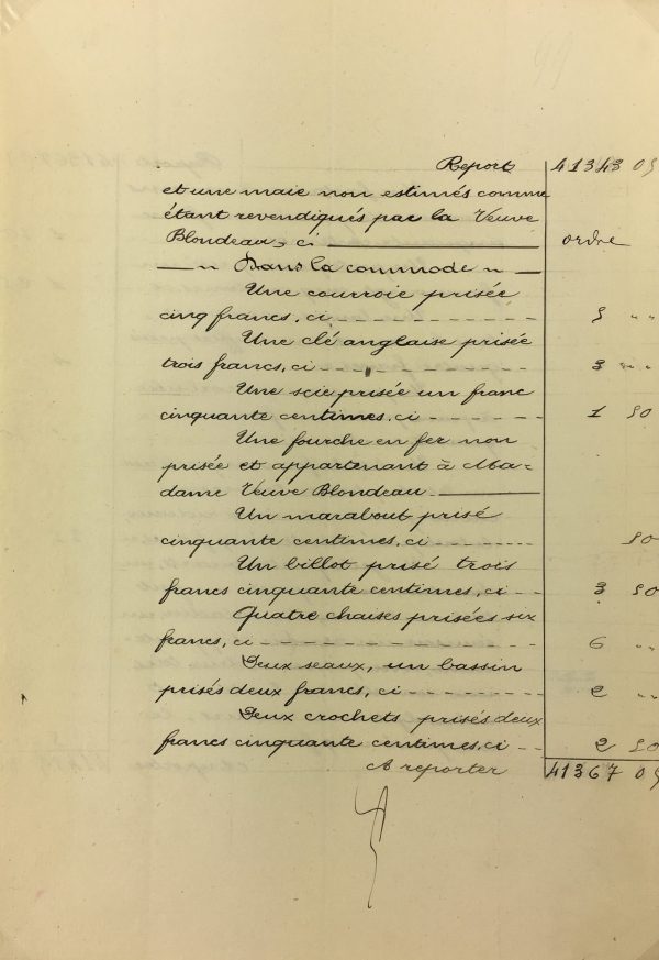 Manuscripts Original Art - Garden Tools, Inventory, 1901