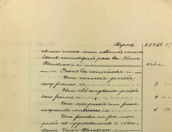 Manuscripts Original Art - Garden Tools, Inventory, 1901