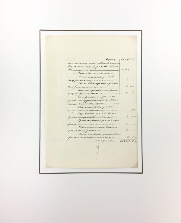 Manuscripts Original Art - Garden Tools, Inventory, 1901
