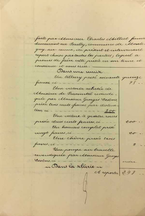 Manuscripts Original Art - Goat & Pump, Inventory, 1901
