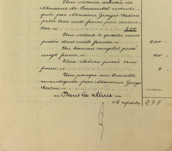 Manuscripts Original Art - Goat & Pump, Inventory, 1901
