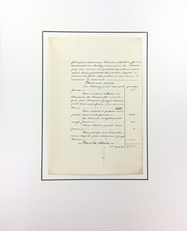 Manuscripts Original Art - Goat & Pump, Inventory, 1901