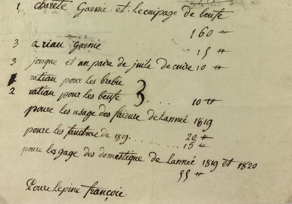 Manuscripts Original Art - Bequeathal, French, 1819