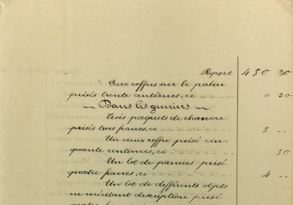 Manuscripts Original Art - Harness & Wool, Inventory, 1901