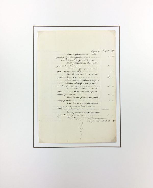 Manuscripts Original Art - Harness & Wool, Inventory, 1901