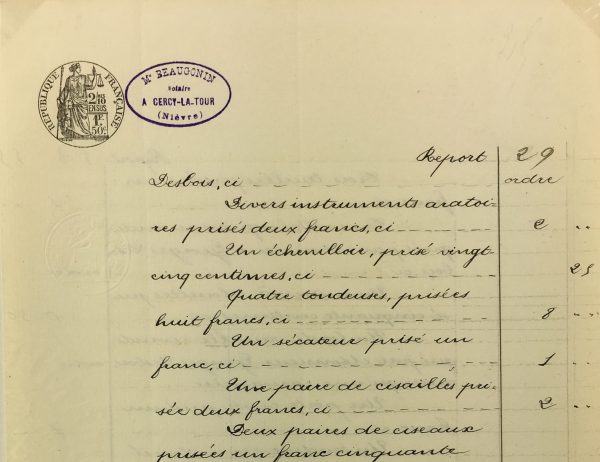 Manuscripts Original Art - Garden Tools, Inventory, 1901