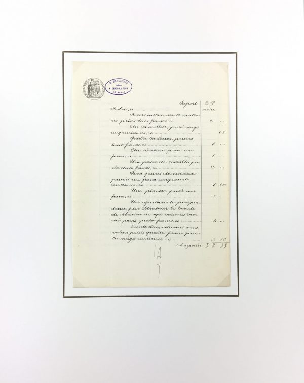 Manuscripts Original Art - Garden Tools, Inventory, 1901