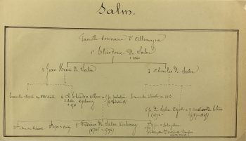 Manuscripts Original Art - Salm, Paris Genealogy, C.1865