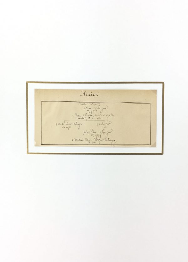 Manuscripts Original Art - Hozier , Paris Genealogy, C.1865