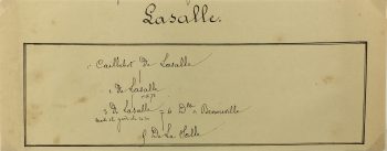 Manuscripts Original Art - Sasalle, Paris Genealogy, C.1865