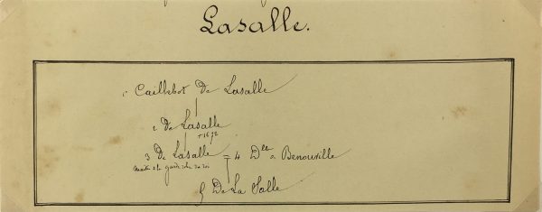 Manuscripts Original Art - Sasalle, Paris Genealogy, C.1865