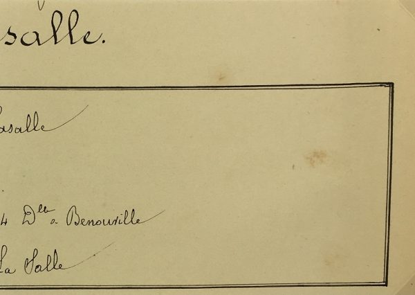 Manuscripts Original Art - Sasalle, Paris Genealogy, C.1865