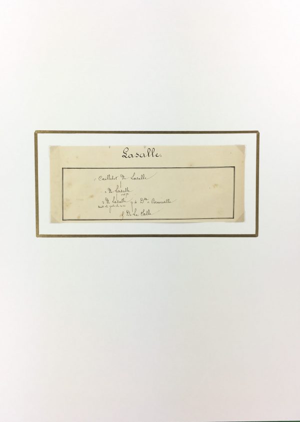 Manuscripts Original Art - Sasalle, Paris Genealogy, C.1865