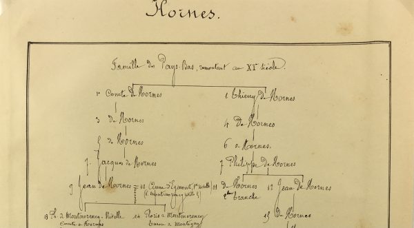 Manuscripts Original Art - Hornes, Paris Genealogy, C.1865
