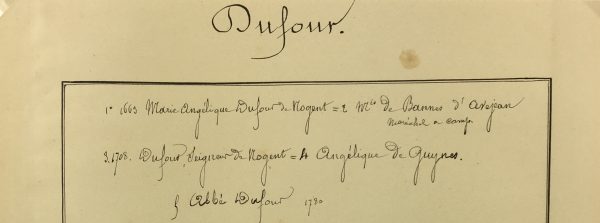 Manuscripts Original Art - Dofour, Paris Genealogy, C.1865