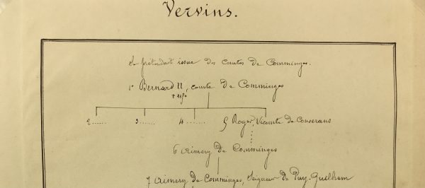 Manuscripts Original Art - Vervins , Paris Genealogy, C.1865