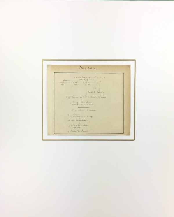 Manuscripts Original Art - Louis XIII's geographer, 17th C., Paris Genealogy, C.1865