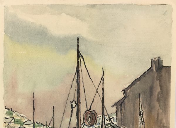 Maritime Original Art - Fisherman, M. Sohier, c.1940