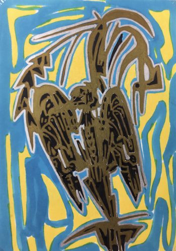 Modern Original Art - Modern, Abstract Bird, C.1980