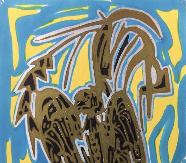 Modern Original Art - Modern, Abstract Bird, C.1980