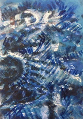 Modern Original Art - Blue Modern, FL, C.1970