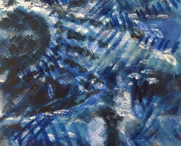 Modern Original Art - Blue Modern, FL, C.1970