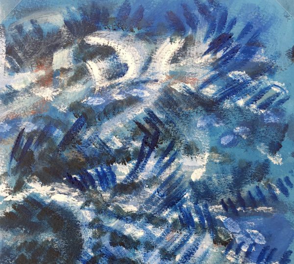 Modern Original Art - Blue Modern, FL, C.1970