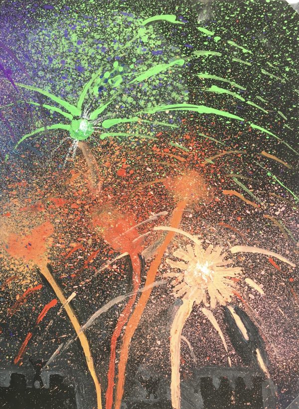 Modern Original Art - Fireworks, French, C.1970