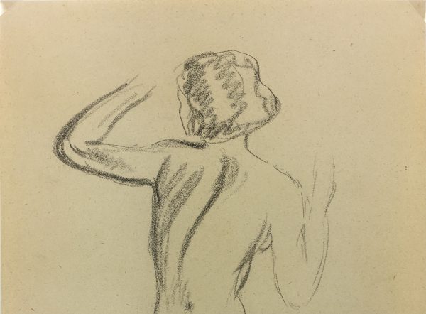 Nudes Original Art - Kneeling Nude, French, c.1940
