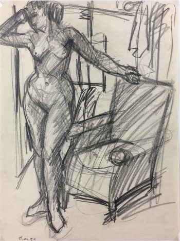 Nudes Original Art - Female Nude, French, 1951