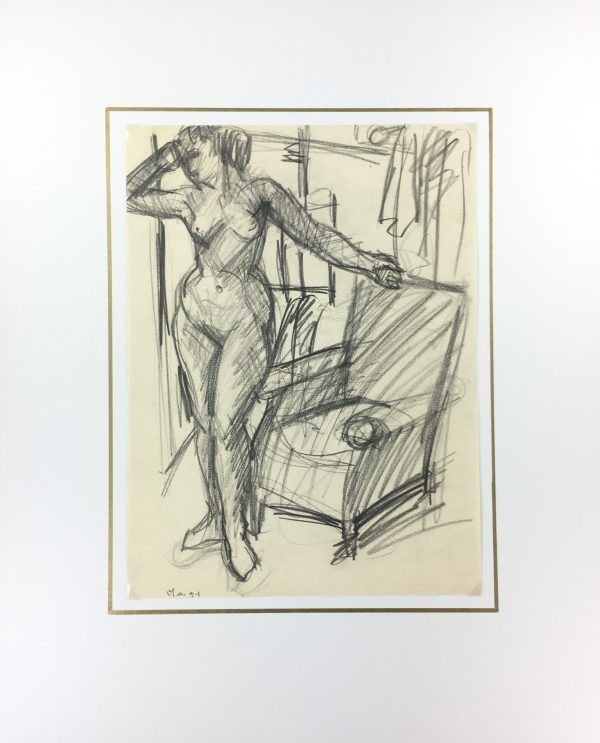 Nudes Original Art - Female Nude, French, 1951