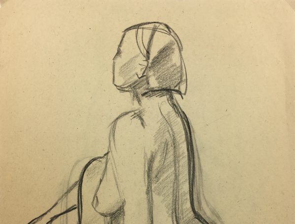 Nudes Original Art - Nude, G. Tanalias, c.1950
