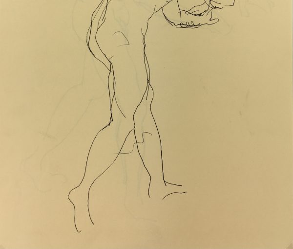 Nudes Original Art - Male Nude, N. Dolce, c.1960