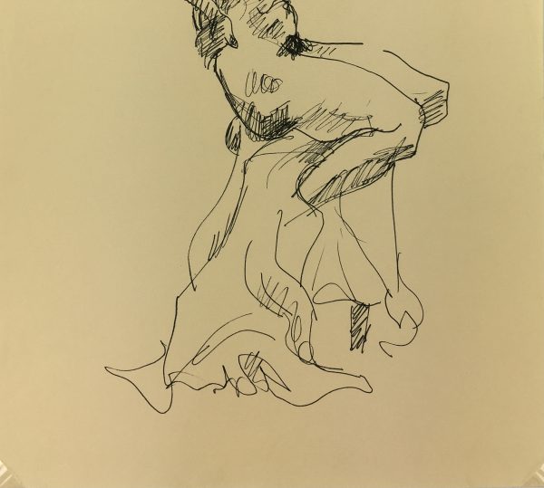 Nudes Original Art - Seated Nude, H. Treville, 1990s