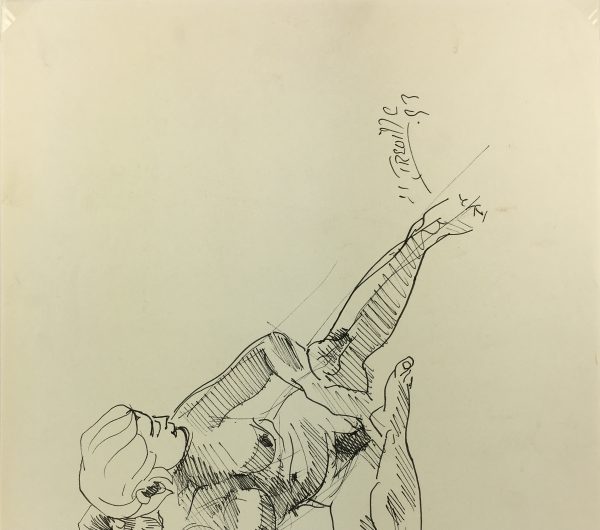 Nudes Original Art - Seated Nude, H. Treville, 1990s
