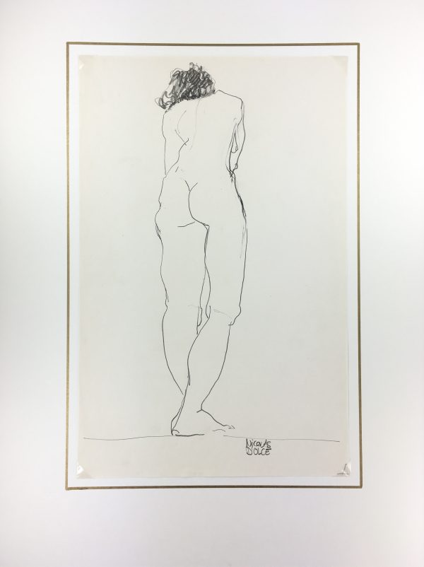 Nudes Original Art - Female Nude, N. Dolce, c.1960
