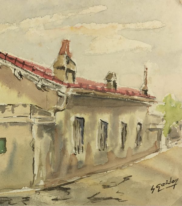 Provence, France Original Art - The Village, S. Gaidon, c.1950