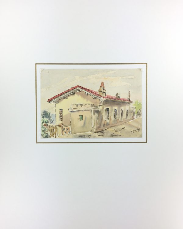 Provence, France Original Art - The Village, S. Gaidon, c.1950