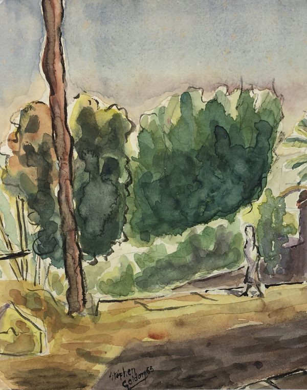 Provence, France Original Art - The Village, S. Gaidon, 1955