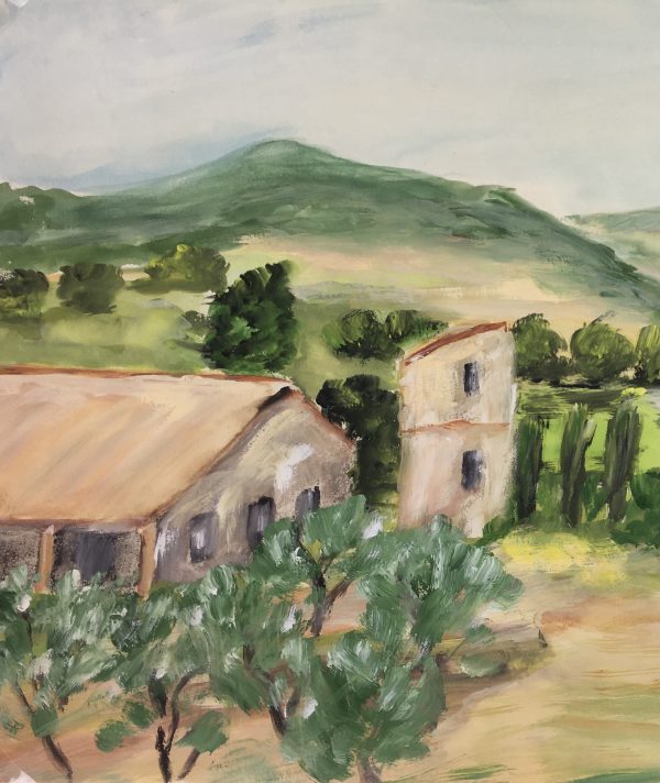 Provence, France Original Art - Verdant Country, French, 1990s
