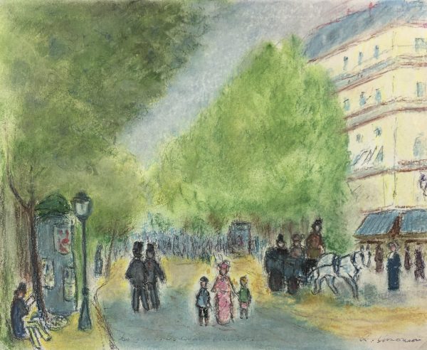 Paris, France Original Art - Grands Boulevards, R. S., c.1950