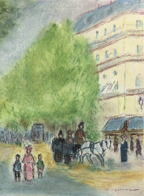Paris, France Original Art - Grands Boulevards, R. S., c.1950