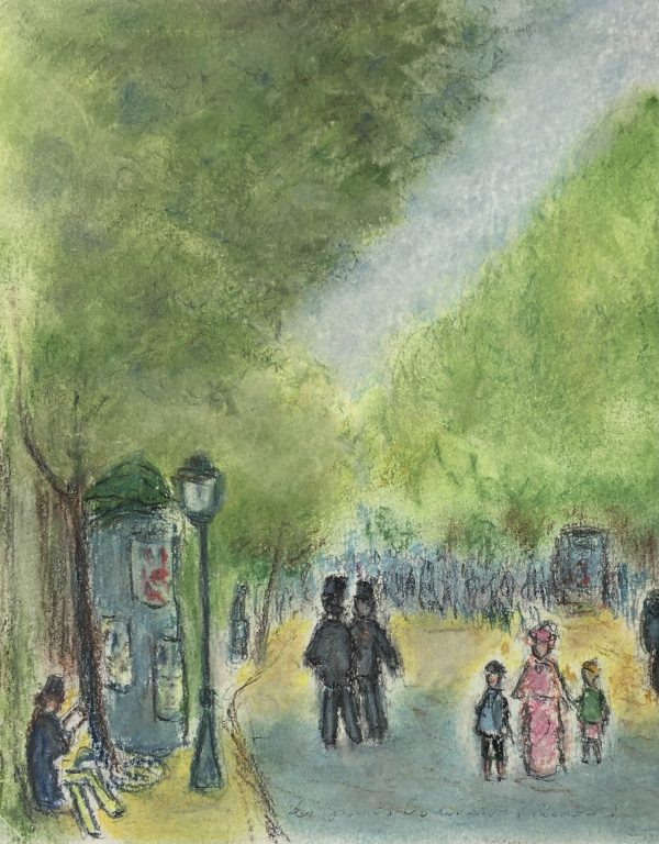 Paris, France Original Art - Grands Boulevards, R. S., c.1950