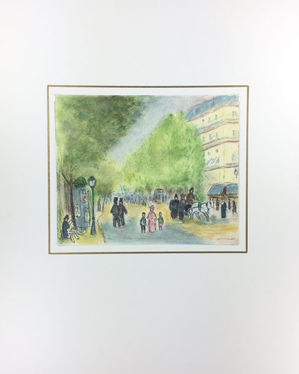 Paris, France Original Art - Grands Boulevards, R. S., c.1950