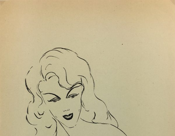 Portraits Original Art - La Sourire, French, c. 1950