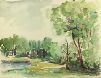 Rivers Original Art - Serene Trees, A.C., c. 1950