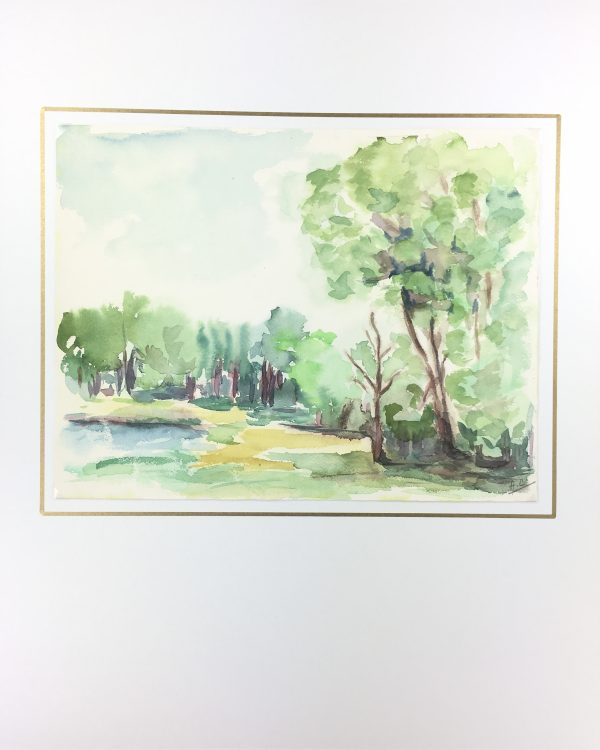 Rivers Original Art - Serene Trees, A.C., c. 1950
