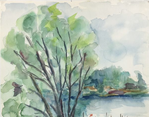 Rivers Original Art - Riverside, A.C., c. 1950