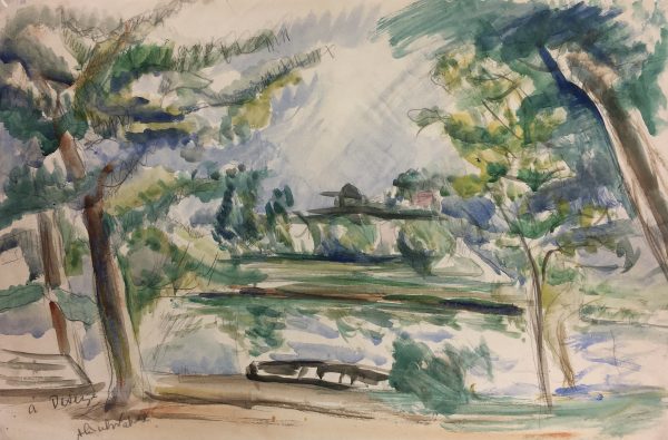 Rivers Original Art - Devèze, FR, Signed, French, c. 1950